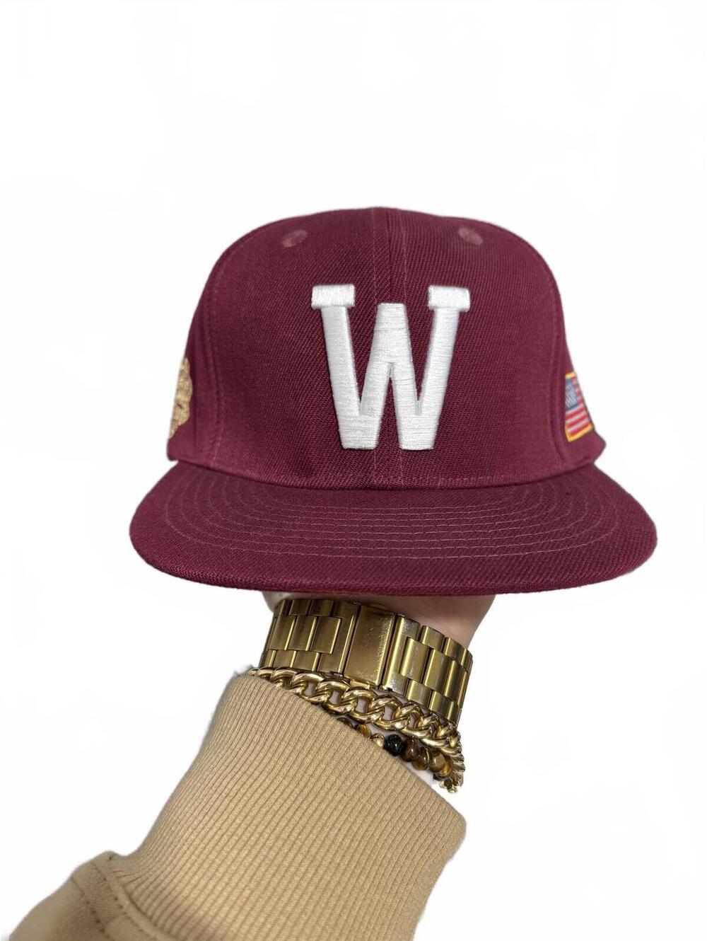 Darc Sport Maroon Embroidered Fitted 7 1/8 Hat